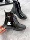 Жіночі черевики на низькому ходу на шнурках натуральний лак ELA 1-5, 41, деми, байка