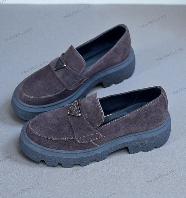 Женские туфли - лоферы на платформе натуральная замша NOKA 1-5 14500-41 фото