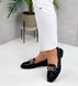 Жіночі туфлі - лофери з ланцюгом на низькому ходу чорні натуральна шкіра MAXME 1-1, 36, деми, натуральна шкіра