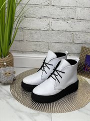 Жіночі черевики - білі хайтопи на платформі натуральна шкіра TOPI 1-4, 41, деми, байка