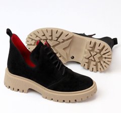 Женские ботинки - туфли натуральная замша NIKOL 2-2, 41, деми, натуральная кожа