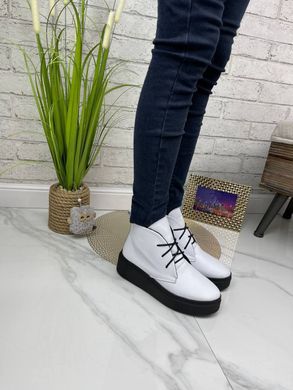 Жіночі черевики - білі хайтопи на платформі натуральна шкіра TOPI 1-4, 41, деми, байка