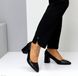 Женские туфли черные на устойчивом каблуке натуральная кожа FiNa 2-4, 40, деми, натуральная кожа