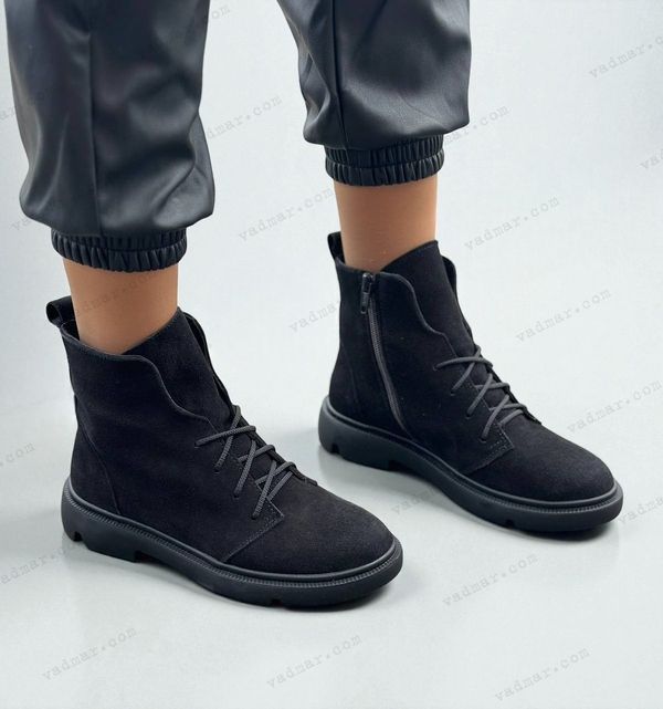 Жіночі черевики на низькому ходу на шнурках натуральна замша LISA 2-1 25312-36 фото
