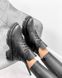 Жіночі черевики на платформі чорні натуральна шкіра KRIS 1-1, 41, деми, байка