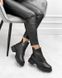 Жіночі черевики на платформі чорні натуральна шкіра KRIS 1-1, 41, деми, байка