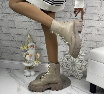 Женские ботинки на шнурках на высокой платформе натуральная кожа SOFAT 1-2, 36, зима, набивная шерсть