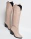 Женские высокие сапоги - казаки на каблуке натуральная кожа KAZAK 2-1, 36, зима, набивная шерсть