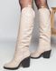 Женские высокие сапоги - казаки на каблуке натуральная кожа KAZAK 2-1, 36, зима, набивная шерсть