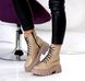 Жіночі черевики на шнурках на високій платформі натуральна шкіра SOFAT 1-2, 36, зима, набивна вовна