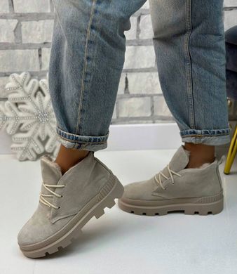 Жіночі черевики на платформі на шнурках натуральна замша KIRAT 1-2, 41, деми, байка