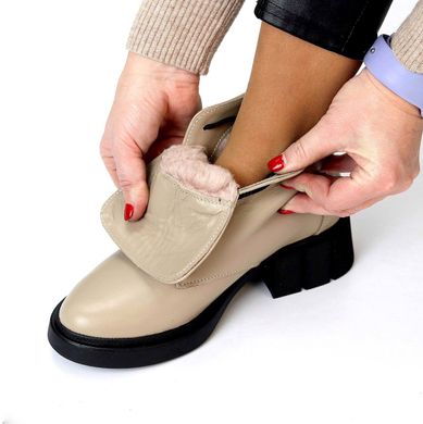 Женские ботинки на невысоком каблуке натуральная кожа MANI 2-2, 41, зима, набивная шерсть