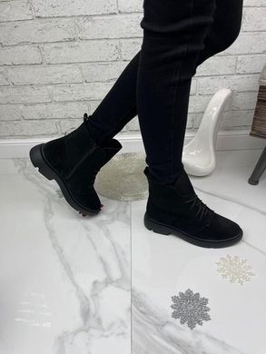 Жіночі черевики на низькому ходу на шнурках натуральна замша ELINA 2-2, 36, зима, набивна вовна