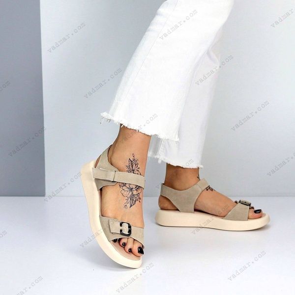 Жіночі босоніжки на платформі натуральна замша MISA 1-8 16892-41 фото