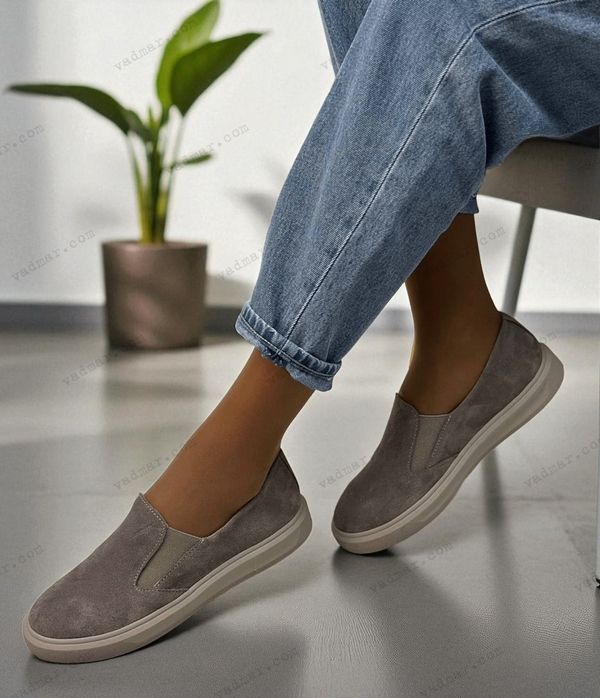 Жіночі сліпони на платформі натуральна замша MILIN 1-4 13321-36 фото