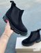 Жіночі черевики чорні на фігурної підошві натуральна замша CORA 2-2, 41, деми, байка