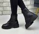 Жіночі черевики чорн на протекторної підошві натуральна шкіра LORA 1-3, 36, зима, набивна вовна