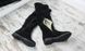 Жіночі чоботи-ботфорти з натуральної замші чорні без каблука TENOR, 36, зима, набивна вовна