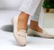 Женские туфли-лоферы на низком ходу бежевые натуральная замша DAISY 1-2, 36, деми, натуральная кожа