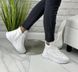 Високі жіночі кросівки білі на платформі натуральна шкіра STEPO 1-1, 36, зима, набивна вовна