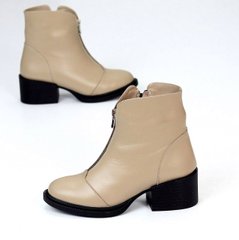 Женские ботинки не высокий каблук натуральная кожа DINA 1-3, 40, зима, набивная шерсть