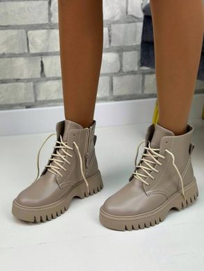 Жіночі черевики на шнурках на платформі натуральна шкіра ТЕТА 1-2, 41, деми, байка