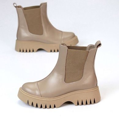 Жіночі черевики челсі на платформі зі шнурками натуральна шкіра LETICIA 1-2, 36, зима, набивна вовна