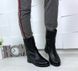 Жіночі чоботи з натуральної шкіри чорні без каблука ALBA 3-3, 41, деми, байка