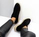 Жіночі черевики чорні на низькому ходу натуральна замша KOSA 1-2, 41, деми, натуральна шкіра