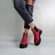 Женские ботинки красные на тракторной подошве из натуральной кожи ELINA 1-2, 40, деми, байка