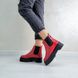 Жіночі черевики червоні на тракторній підошві з натуральної шкіри ELINA 1-2, 40, деми, байка