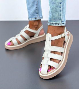 Жіночі босоніжки на платформі натуральна шкіра LIZA 1-3 15575-41 фото