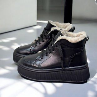 Женские высокие зимние кроссовки на платформе натуральная кожа DASA 2-1 55003-36 фото