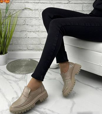 Женские туфли - лоферы на платформе натуральная кожа NIKOL 2-1, 41, деми, натуральная кожа
