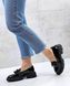 Жіночі туфлі - лофери на платформі з ланцюгом натуральний лак SETA 2-5, 41, деми, натуральна шкіра