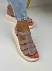 Жіночі сандалі на платформі натуральна замша LIZ 2-2, 41, літо, натуральна шкіра