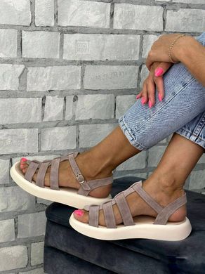 Жіночі сандалі на платформі натуральна замша LIZ 2-2, 36, літо, натуральна шкіра