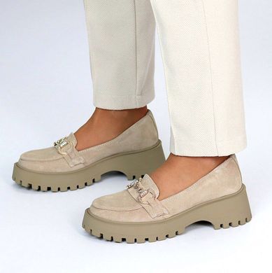 Женские туфли - лоферы на платформе натуральная замша DADI 1-1, 41, деми, натуральная кожа