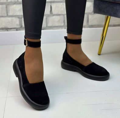 Жіночі туфлі із застібкою на щиколотці натуральна замша NODA 1-2, 36, деми, натуральна шкіра