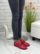 Жіночі туфлі червоні на низькому ходу натуральна шкіра KENYA 1-6, 36, деми, натуральна шкіра