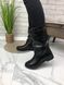 Жіночі чоботи з натуральної шкіри чорні без каблука ALBA 2-5, 41, деми, байка
