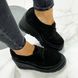 Женские туфли черные на высокой танкетке натуральная замша MIRANDA 1-1, 40, деми, натуральная кожа