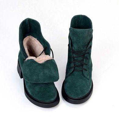 Женские ботинки на невысоком каблуке натуральная замша MANI 2-3, 41, зима, набивная шерсть