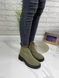 Женские ботинки челси зеленые на низком ходу натуральная замша BERTA 1-3, 36, зима, набивная шерсть
