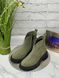 Женские ботинки челси зеленые на низком ходу натуральная замша BERTA 1-3, 36, зима, набивная шерсть