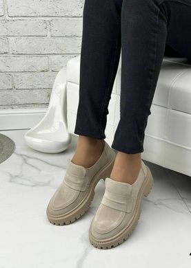 Жіночі туфлі - лофери на платформі натуральна замша NIKOL 1-4, 36, деми, натуральна шкіра