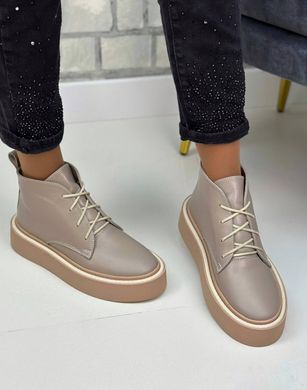 Жіночі черевики - хайтопи на платформі натуральна шкіра DANI 2-1, 36, зима, набивна вовна