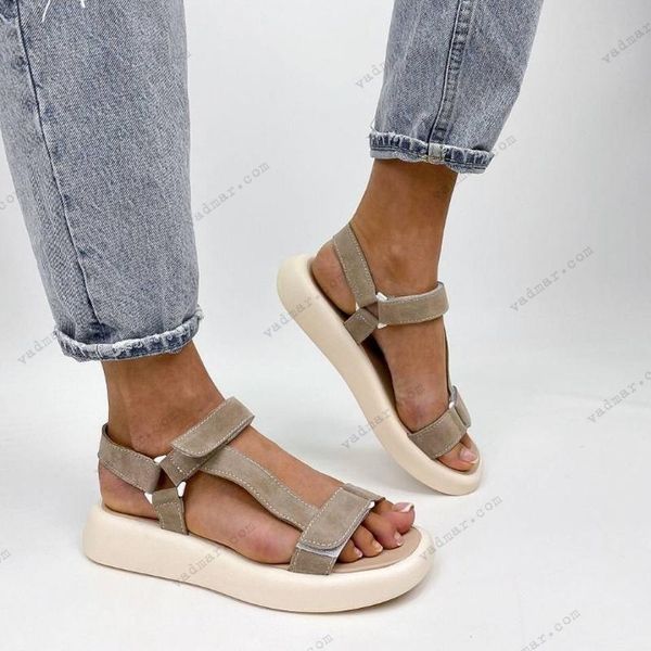Женские босоножки на платформе из натуральной замши DONI 1-3 13300-41 фото