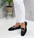 Жіночі туфлі - лофери з ланцюгом на низькому ходу чорні натуральний лак MAXME 1-3, 41, деми, натуральна шкіра