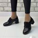Женские туфли черные на устойчивом каблуке натуральная кожа MAVA 1-4, 41, деми, натуральная кожа